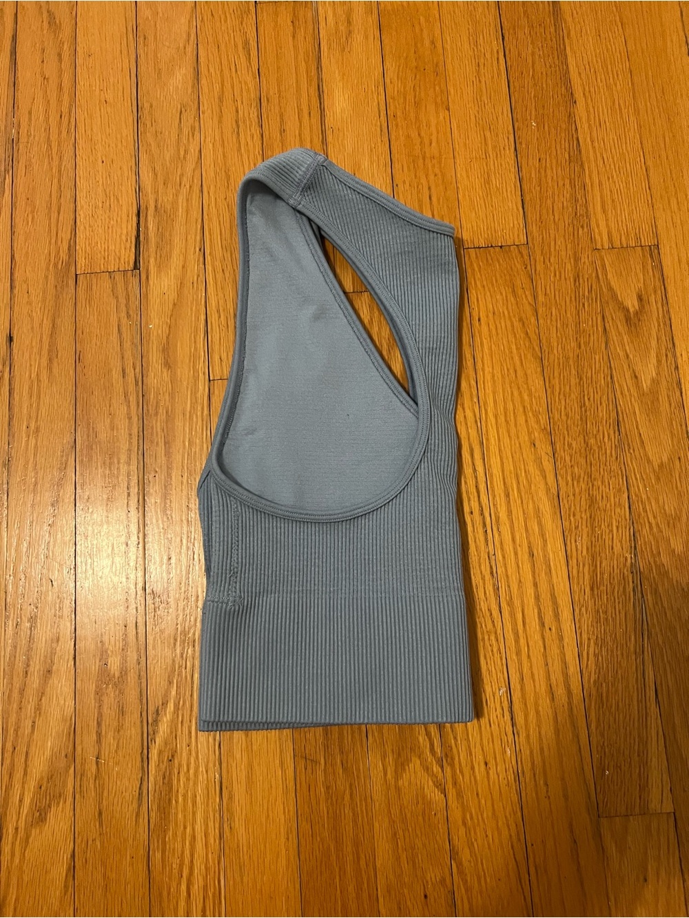 Gilly Hicks Ribbed Racerback Crop Tank - Light Blue - Picture 2 of 4